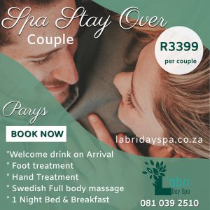 Couple spa stay over special - Labri day spa Parys