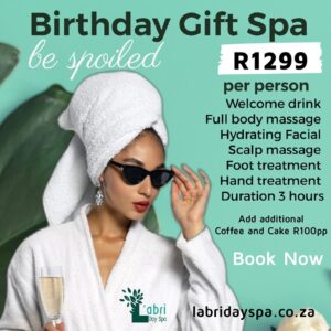 Birthday gift spa special May - L'abri day spa