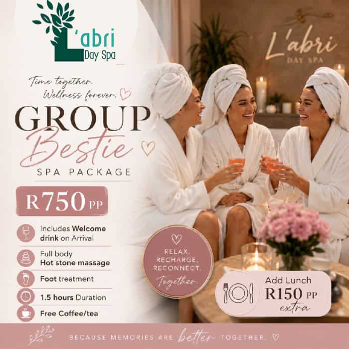 Bestie spa day L'abri day spa