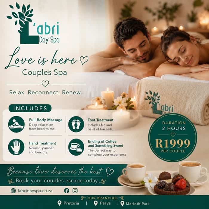 Couples love is here spa package -L'abri day spa